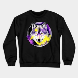 Enby Wolf Crewneck Sweatshirt